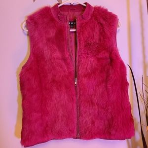 Pink Rabbit Fur Vest